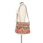 Evans Crossbody Bag - Women's Crossbody Bags - MultiSac Handbags - Organizer Bags - Multiple Pockets - Firework Floral / Wheat