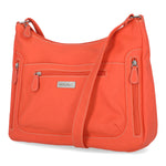 Riverside Hobo Bag - Women's Shoulder Bags - Organizer Bags - Hobo Bags - Baby Bags - Diaper Bags - Multiple Pockets and Compartments - orange 