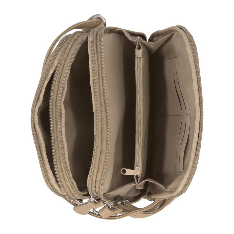 Zippy Triple Compartment Crossbody Bag – MultiSac Handbags