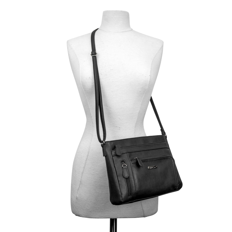 East West Crossbody Purse - Black , Women's